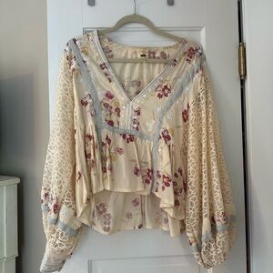 Free People Floral Blouse